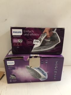 2 X PHILIPS IRONS INC EASYSPEED IRON