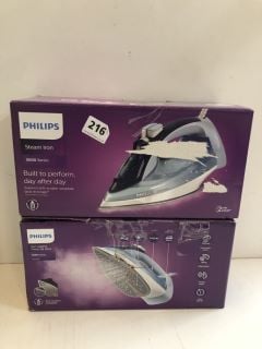 2 X PHILIPS STEAM IRONS