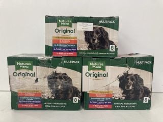 3X ORIGINAL 8 POUCH MULTIPACK OF DOG FOOD (BB:02/26)