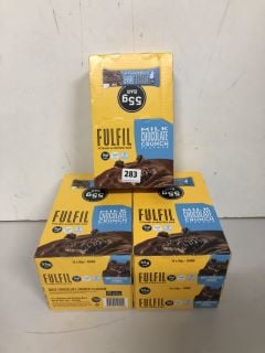 4X BOXES OF FULFIL 15 PACK VITAMIN AND PROTEIN BARS MILK CHOCOLATE CRUNCH FLAVOUR (BB:19/09/24)