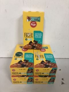 5X BOXES OF FULFIL 15 PACK VITAMIN AND PROTEIN BARS CHOCOLATE SALTED CARAMEL FLAVOUR (BB:11/09/24)