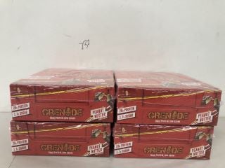 4X BOXES OF GRENADE PROTEIN BARS 12-PACK PEANUT BUTTER FLAVOUR (BB:09/24)