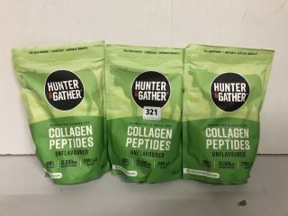 3X HUNTER&GATHER COLLAGEN PEPTIDES 400G UNFLAVOURED (BB:12/28)