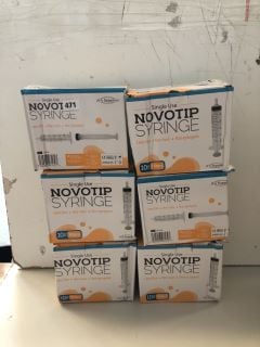 6 X SINGLE USE NOVOTIP SYRINGE