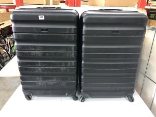 2 X HARD SHELL SUITCASES