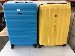 2 X HARD SHELL SUITCASES