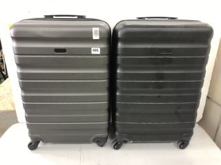 2 X HARD SHELL SUITCASES