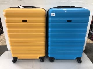 2 X HARD SHELL SUITCASES