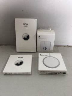 4 X APPLE ITEMS INC APPLE USB 12W POWER ADAPTER & APPLE MAGSAFE CHARGER