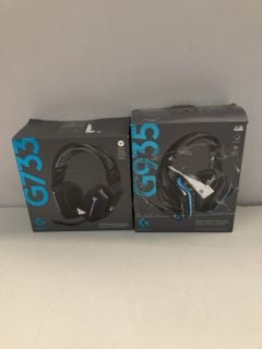 2 X LOGITECH HEADSETS INC G735 GAMING HEADSETS