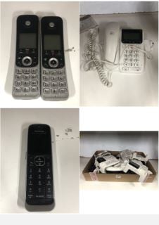 BOX OF WIRED HOUSE PHONES INCL. BT WIRED TWO SET HOUSE PHONE