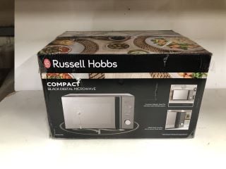 RUSSELL HOBBS COMPACT 20L BLACK DIGITAL MICROWAVE