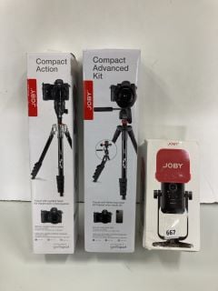 3X JOBY ITEMS INCL. WAVO MIC WITH POP FILTER