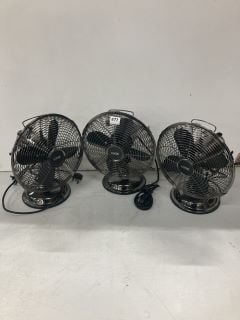 3X LOGIK DESK FANS