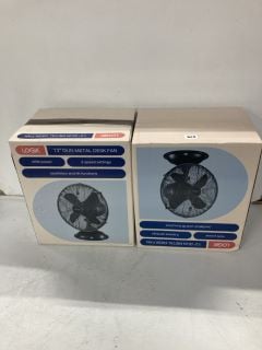 2X LOGIK 12" GUN METAL DESK FAN