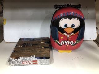 2X ITEMS INCL. FLYTE CHILDREN'S PENGUIN SUITCASE