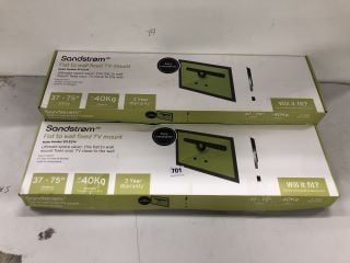 3 X SANDSTROM FLAT TO WALL FIXED TV MOUNT MODEL NO: SFLEZ14