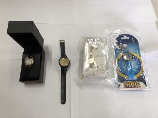 BOX OF WATCHES & ACCESSORIES