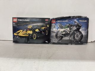 2 X LEGO TECHNIC INC BUGATTI BOLIDE