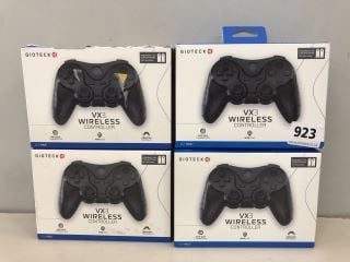 4X GIOTECK VX3 WIRELESS CONTROLLERS