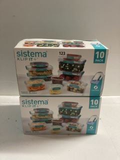 SISTEMA KLIP IT 10 PACK OF FOOD CONATINERS