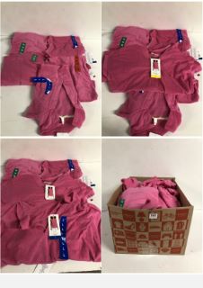 BOX OF CLOTHING IN VARIOUS SIZES & DESIGNS