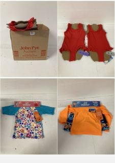 BOX OF CHILDRENS CLOTHING IN VARIOUS SIZES & STYLES