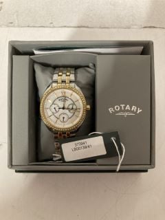 ROTARY WOMENS STAINLESS STEEL WRISTWATCH WITH BOX - MODEL LB00139/41