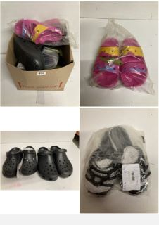 BOX OF FOOTWEAR TO INCLUDE CLASSIC CROCS IN BLACK