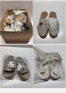 BOX OF FOOTWEAR IN VARIOUS SIZES & DESIGNS TO INCLUDE RIVER ISLAND