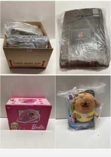 QTY OF ITEMS TO INCLUDE G STUDIO LINED EYELET CURTAINS & BARBIE SAFETY HELMET