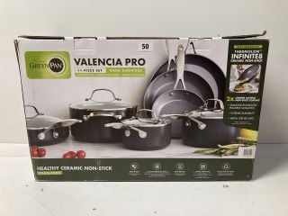 THE ORIGINAL GREEN PAN VALENCIA PRO 11 PIECE COOKWARE SET