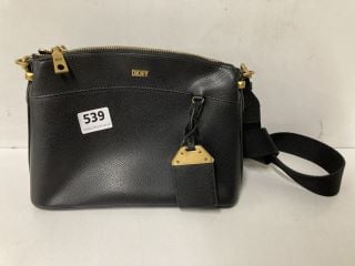 DKNY BLACK LEATHER HAND BAG