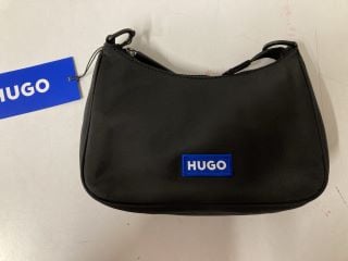 HUGO BOSS BLACK SATIN HANDBAG