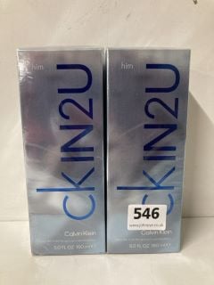 2 X CALVIN KLEIN CKIN2U EAU DE TOILETTE SPRAY