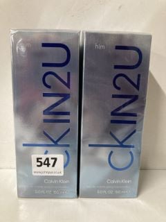 2 X CALVIN KLEIN CKIN2U EAU DE TOILETTE SPRAY