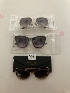 3 X PAIRS OF SUNGLASSES TO INCLUDE KATIE LOXTON DESIGNER SUNGLASSES WITH CASE