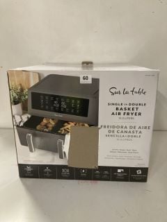 SUR LA TABLE SINGLE OR DOUBLE BASKET AIR FRYER - 10.5L