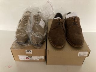 2 X PAIR OF FOOTWEAR TO INCLUDE SOLEFORM TAN SMART SHOE UK SIZE 7