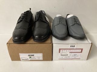 2 X PAIR OF FOOTWEAR TO INCLUDE TRUSTYLE GREY SMART SHOE UK 6