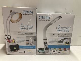 2 X OTTLITE WELLNESS SERIES LED DESK LAMPS