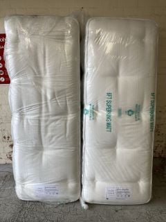 JOHN LEWIS W WOOL COLLECTION NO.4 POCKET SPRING MEDIUM MATTRESS (ZIP MATTRESS IN TWO PARTS - 150 X 200CM) RRP: £1,248