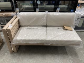 JOHN LEWIS ST IVES TWO SEATER GARDEN SOFA (TWO LEFT ARMS)