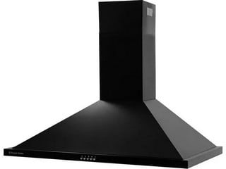 RUSSELL HOBBS 90CM WIDE BLACK STEEL CHIMNEY COOKER HOOD