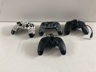 4 X GAMES CONTROLLERS TO INCLUDE PS4