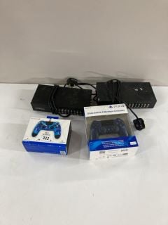 3 X ITEMS INC GIOTECK GAMING CONTROLLER AND A PS4 WIRELESS CONTROLLER