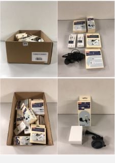 BOX OF SANDSTROM TECH LEADS AND PHONE HOLDERS