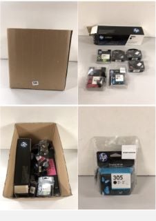 BOX OF PRINTER INKS AND TONER CARTRIDGES