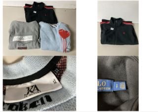 CLOTHING TO INCLUDE A RALPH LAUREN POLO ZIP TO M