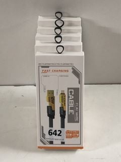 5 X FAST CHARGING USB A TO LIGHTNING CHARGER CABLES